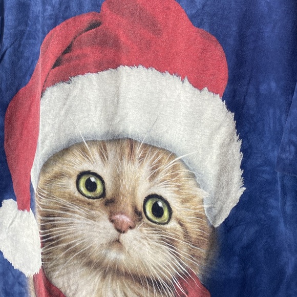 The‎ Mountain Tye Dye Christmas Cat T-Shirt - Picture 2 of 4